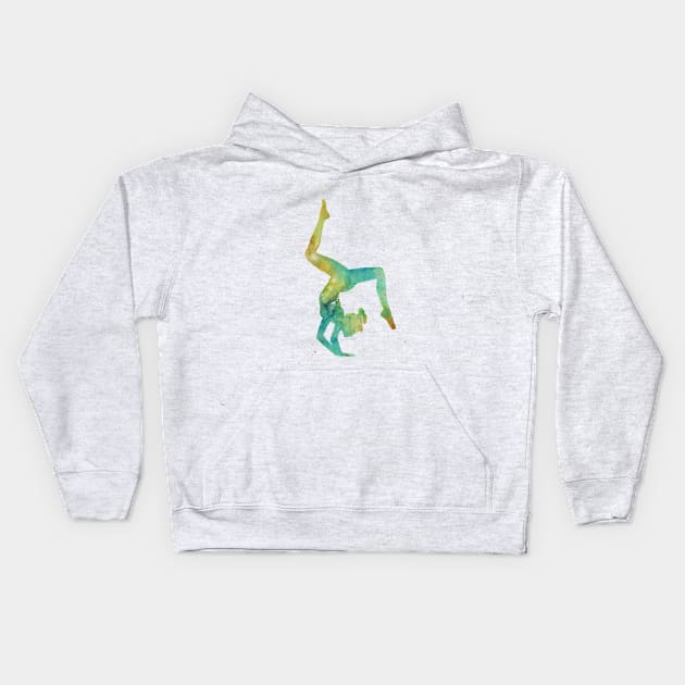 Gymnastics girl Kids Hoodie by erzebeth